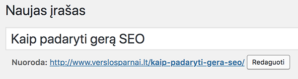 SEO raktažodžiai URL adrese