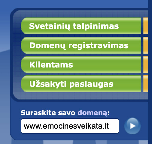 Domeno tikrinimo laukas