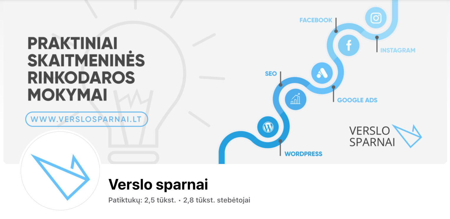 Facebook puslapio viršelio atvaizdavimas kompiuterių ekranuose