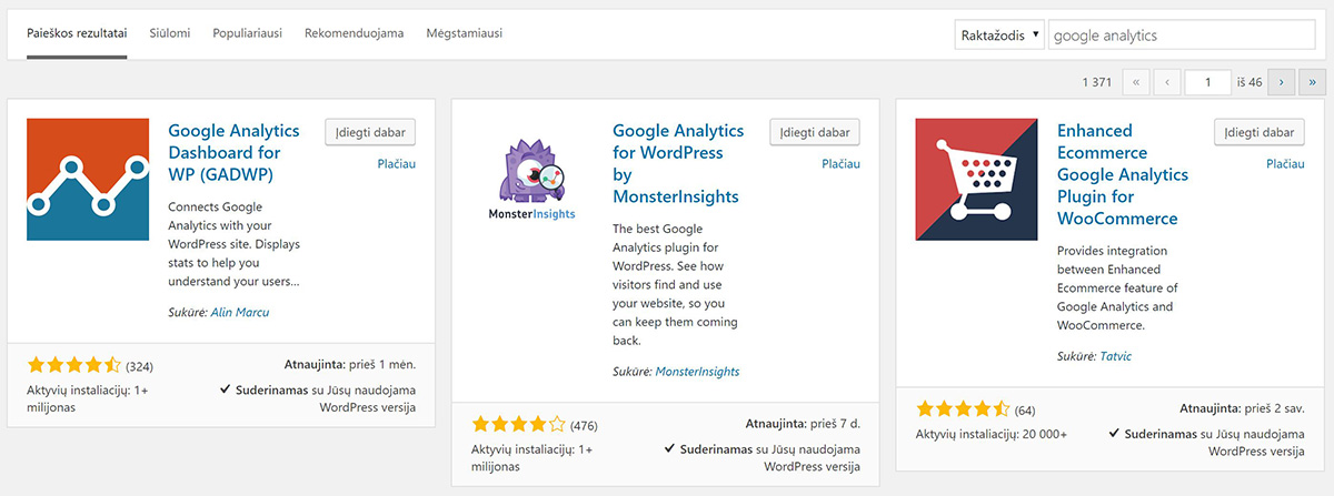 Kaip įdiegti Google Analytics